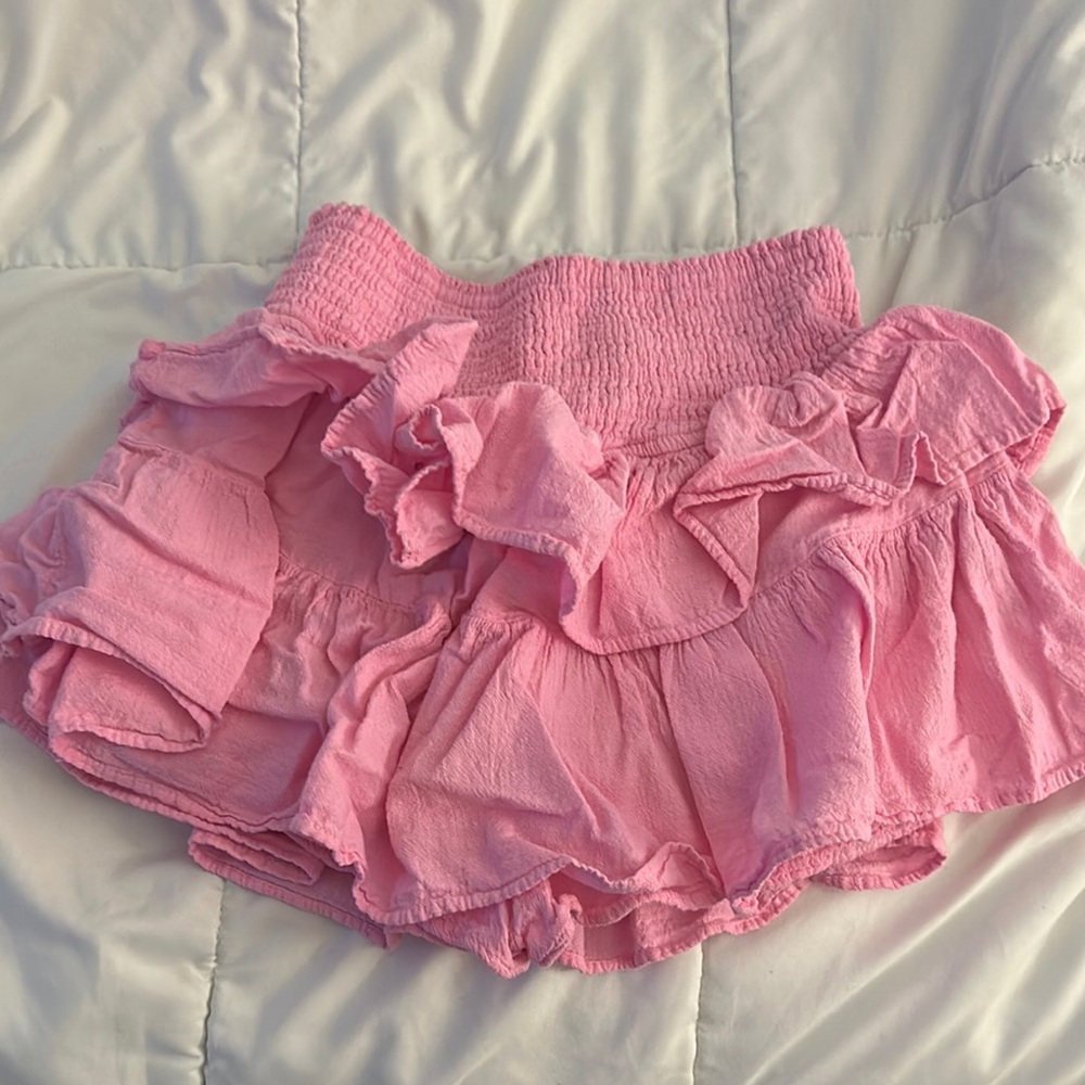Pink Ruffled Mini Skirt - Picture 3 of 3